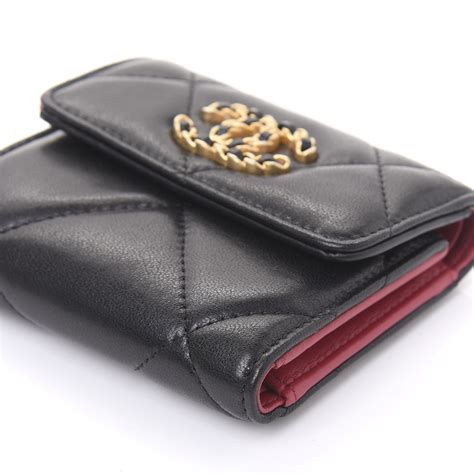 chanel classic small wallet black|authentic Chanel lambskin wallet.